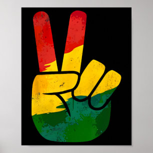Fredsmästare Underteckna svart-Pridet Manar Wom Poster