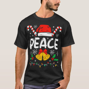 Fredsmatchning i Kom i Par Santa Hat i fred T Shirt