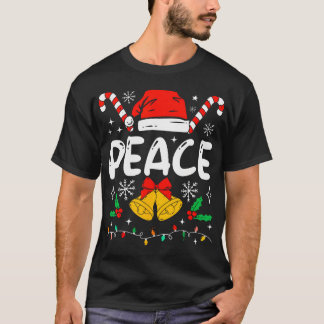Fredsmatchning i Kom i Par Santa Hat i fred T Shirt