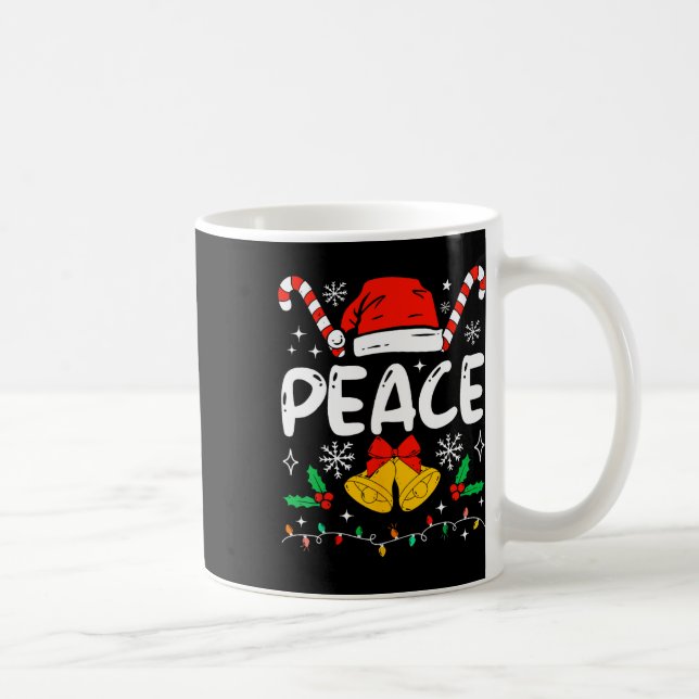 Fredsmatchning Jag kommer i fred par Santa hatt C Kaffemugg (Höger)
