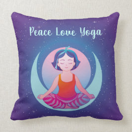 Fredsmedling i rymden med Kärlek Yoga-flickan Kudde