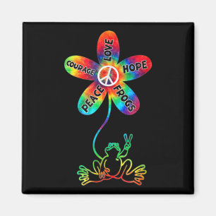 Fredsmod Kärlek Hope Frogs Hippie Magnet