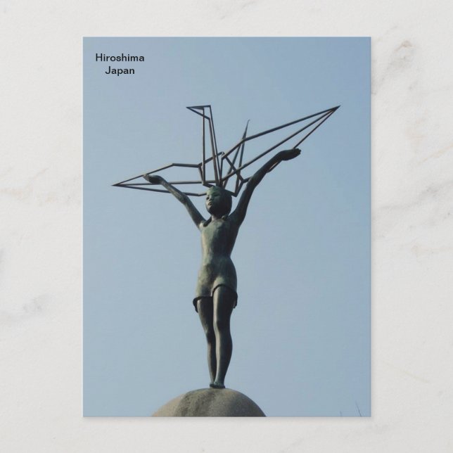 Fredsmonument för barn i Hiroshima, Japan Vykort (Framsida)