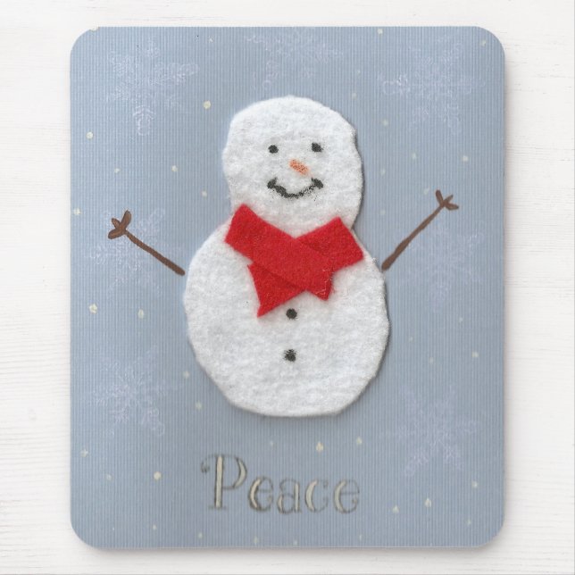 Fredsnögubbemousepad Musmatta (Framsidan)