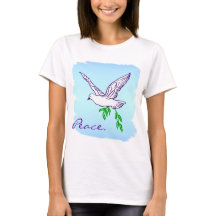 Fredsoffert Dove med Olive Gren Shirt