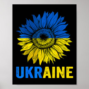 Fredsolsikke Ukrainsk Flagga Ukraina Älskare Ukrai Poster