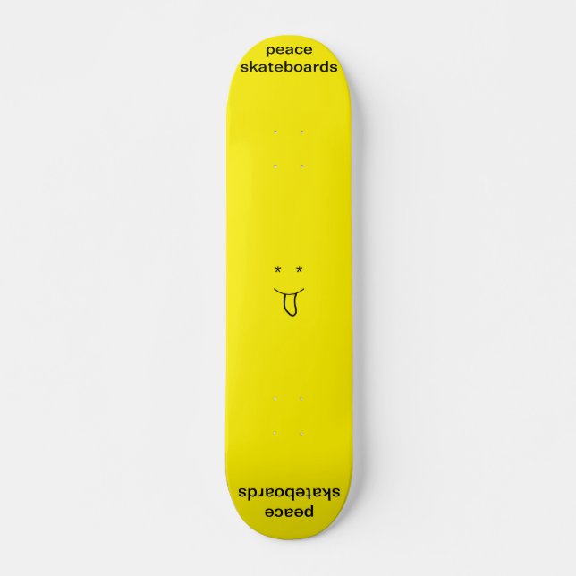 fredsplan tunga ansikte mini skateboard bräda 18,5 cm (Framsida)