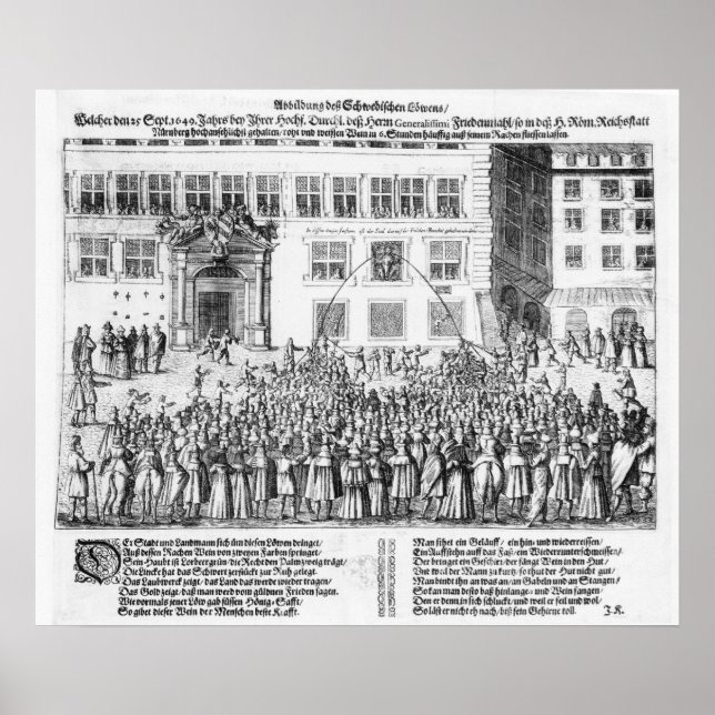 Fredsprocessen i Nürnberg den 25 september 1649 Poster (Framsidan)