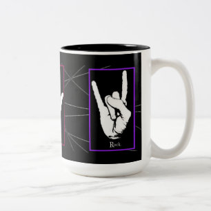 Fredsprocessen Kärlek Sten Signs Black Mugg