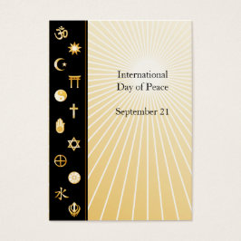 Fredsprofilkort för internationell visitkort