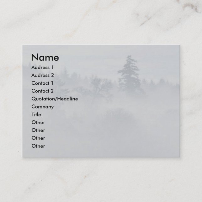 Fredsprofilkort Visitkort (Framsida)