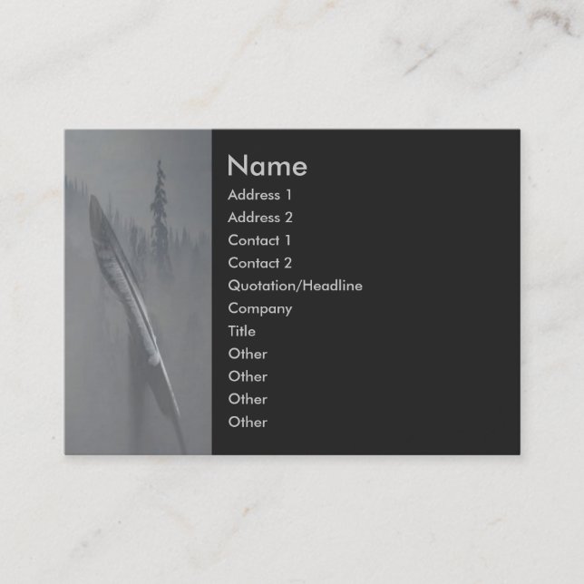 Fredsprofilkort Visitkort (Framsida)