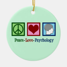 Fredspsykologi Kärlek Cute Psycholog Julgransprydnad Keramik