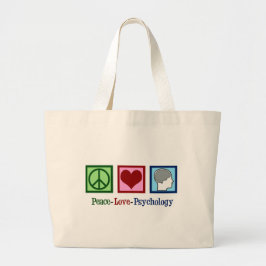 Fredspsykologi Kärlek Cute Psycholog Jumbo Tygkasse