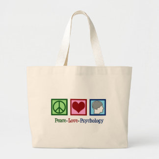 Fredspsykologi Kärlek Cute Psycholog Jumbo Tygkasse