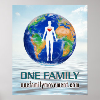 Fredsrörelsen One Family World POSTER