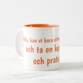 Fredssamtalkaffemugg Två-Tonad Mugg