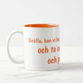 Fredssamtalkaffemugg Två-Tonad Mugg