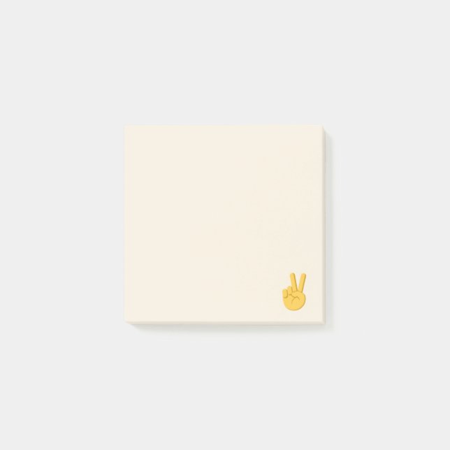 Fredsskylt Emoji Post-it Block (Framsida)