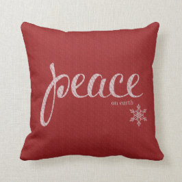 Fredssnowflake typografi kudde