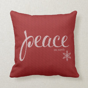 Fredssnowflake typografi kudde