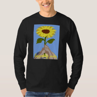 Fredssolrosfärgad i Ukraina "blå gult" T Shirt