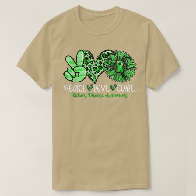 Fredssolrosleopard Nidney A. Kärlek T Shirt (Design framsida)