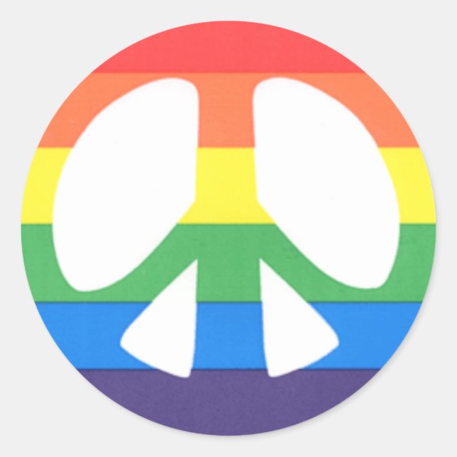 Fredsstiftare :) runt klistermärke (Framsida)