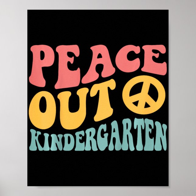 Fredsstig Kindergarten, en fin Retro, förra dagen Poster (Framsidan)
