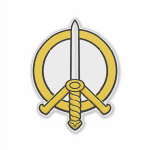Fredssvärd Emblem - Medeltida Fredssymbol Logotyp Klistermärken