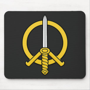 Fredssvärd Emblem - Medeltida Fredssymbol Logotyp Musmatta