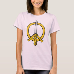 Fredssvärd Emblem - Medeltida Fredssymbol Logotyp T Shirt
