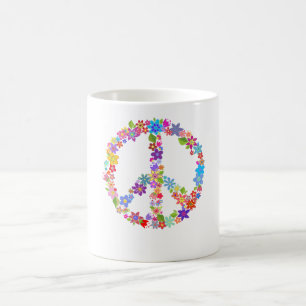 Fredssymbol - färglös, kraftfull design kaffemugg