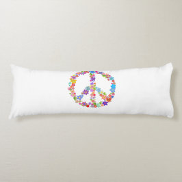 Fredssymbol - färglös, kraftfull design kroppskudde