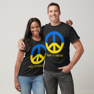 Fredssymbol för Flagga i Ukraina Unisex T Shirt