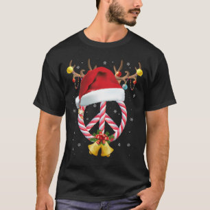 Fredssymbol för jultomten i Fredstecken Candy cane T Shirt