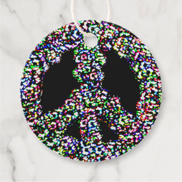 Fredssymbol för Regnbåge - nytt år Gåvor Etiketter