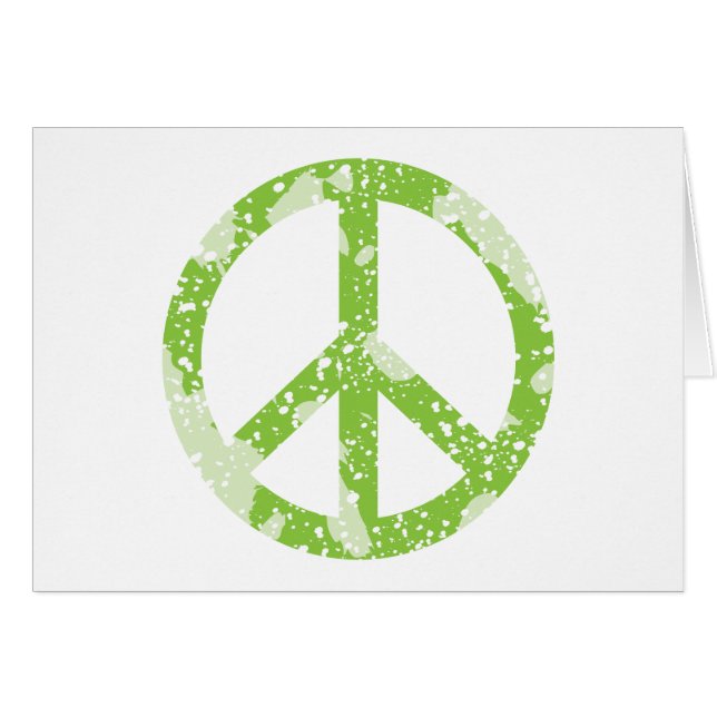 Fredssymbol (Grönt) Hälsningskort (Framsidan Horizontal)