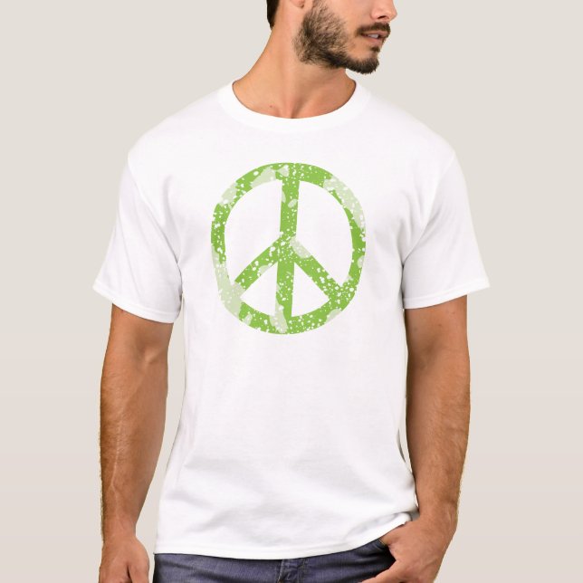 Fredssymbol (Grönt) Tee Shirt (Framsida)