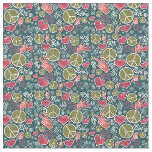 Fredssymbol Hipster Pacifism Signal Design Tyg