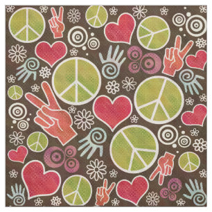 Fredssymbol Hipster Pacifism Signal Design Tyg