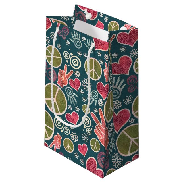 Fredssymbol Hipster Pacifism - signaturutkast (Framsidan Vinklad)