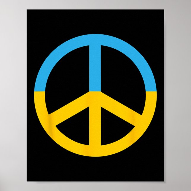 Fredssymbol med ukrainska flaggans färger poster (Framsidan)