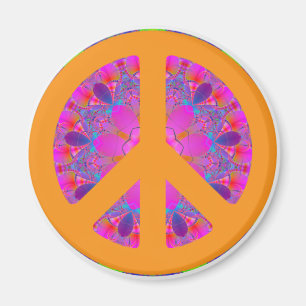 Fredssymbol, psykodelisk design magnet