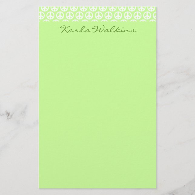 Fredssymbol Stationery Brevpapper (Framsida)