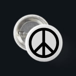 Fredssymbol, svart, vit, knapp för svartvit Krig<br><div class="desc">Fredssymbol,  svart,  vit,  knapp för svartvit Krig</div>