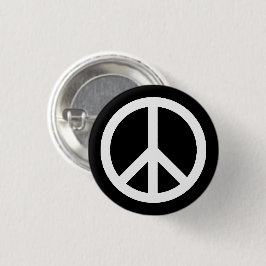 Fredssymbol, svart, vit, knapp för svartvit Krig