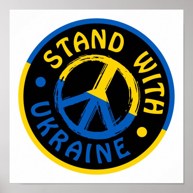 Fredssymbolen för Ukraina står i förhållande till  Poster (Framsidan)