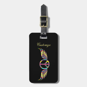 Fredssymbolen Thunder_Cove för Winged Hippie Bagagebricka