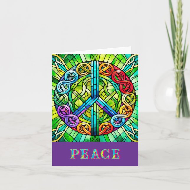 Fredssymbolens mappade anteckningskort (Framsida)